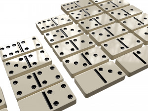 Dominoes Tile Set Table Strategy Game Model 3D