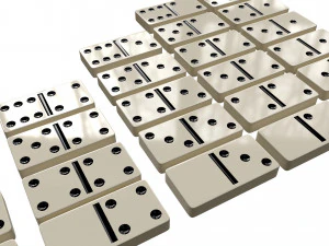 Dominoes Tile Set Table Strategy Game 3D Model