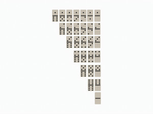 Dominoes Tile Set Table Strategy Game Model 3D