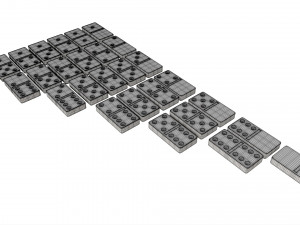 Dominoes Tile Set Table Strategy Game Model 3D