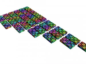 Dominoes Tile Set Table Strategy Game 3D Model