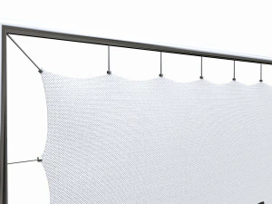 Advertising press wall with fabric banner 3D Model