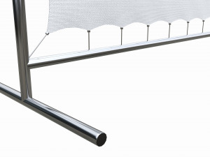 Advertising press wall with fabric banner 3D Model