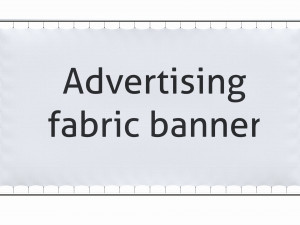 Advertising press wall with fabric banner 3D Model