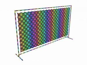 Advertising press wall with fabric banner 3D Model