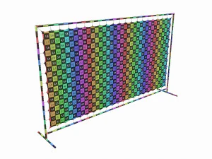 Advertising press wall with fabric banner 3D Model