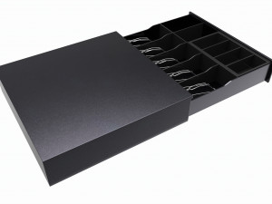 Cash Register Drawer for POS System open 3D Model