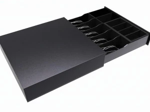 Cash Register Drawer for POS System open 3D Model