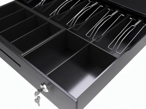 Cash Register Drawer for POS System open 3D Model