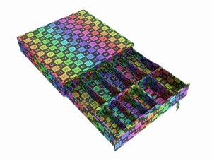 Cash Register Drawer for POS System open 3D Model