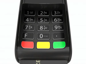 Universal Credit Card POS Terminal 01 3D Model