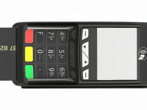 Universal Credit Card POS Terminal 01 3D Model
