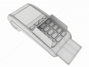 Universal Credit Card POS Terminal 01 Model 3D