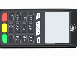 Universal Credit Card POS Terminal 02 3D Model