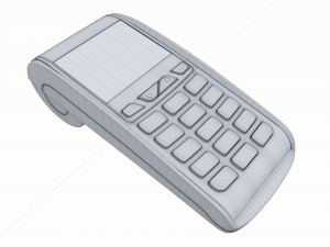 Universal Credit Card POS Terminal 02 3D Model