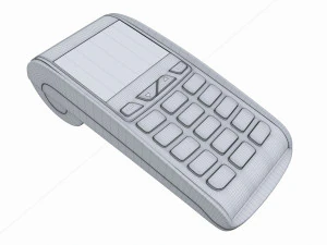 Universal Credit Card POS Terminal 02 3D Model
