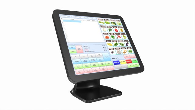 Cash Register POS with Touch Screen Model 3D .c4d .max .obj .3ds .fbx .stl .blend 