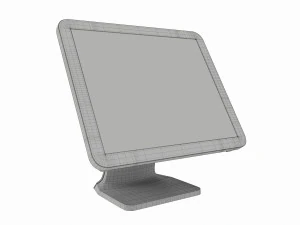 Cash Register POS with Touch Screen 3D Model