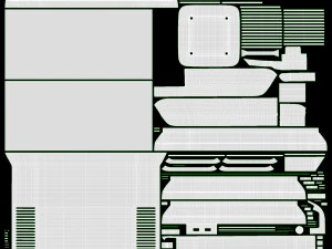 Cash Register POS with Touch Screen 3D Model