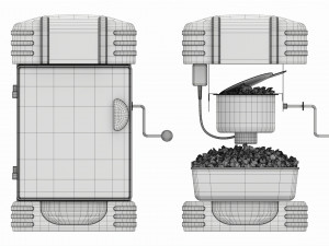 Popcorn Maker Table-Top Vintage Modelo 3D