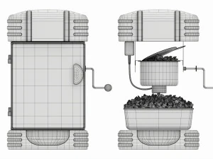 Popcorn Maker Table-Top Vintage 3D Model