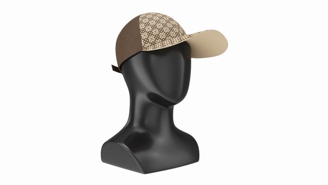 Store display mannequin head with Baseball cap 3Dモデル .c4d .max .obj .3ds .fbx .stl .blend 