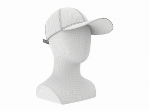 Store display mannequin head with Baseball cap 3Dモデル