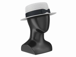 Kepala manekin pajangan toko dengan topi Boater Model 3D