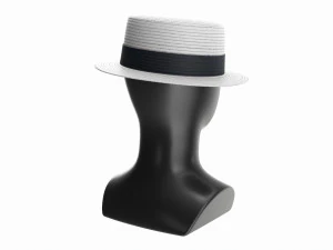 Store display mannequin head with Boater hat 3D Model