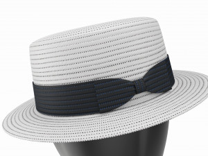 Store display mannequin head with Boater hat 3D 모델