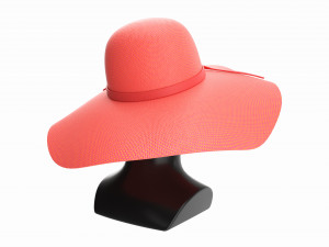 Store display mannequin head with Floppy hat Model 3D