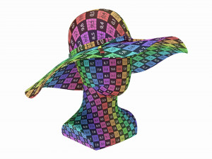 Store display mannequin head with Floppy hat Model 3D