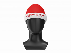 Store display mannequin head with Santa hat 3Dモデル