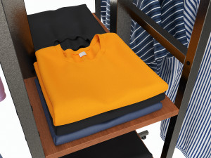 Store 4-way Square Tube Clothing Rack Modello 3D