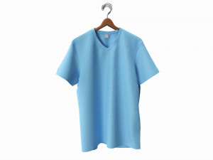 Clothing Classic V-neck Men T-shirts on Hanger Modèle 3D