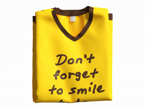 Clothing Classic V-neck Men T-shirts Stacked 3D Model