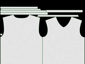 Clothing Classic V-neck Men T-shirts Stacked 3D Model