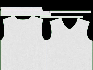 Clothing Classic V-neck Men T-shirts Stacked 3D Model