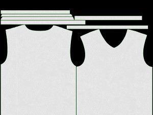 Clothing Classic V-neck Men T-shirts Stacked 3D Model