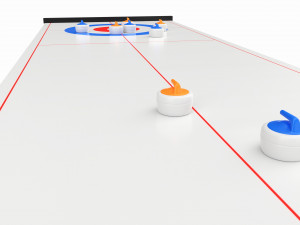 Curling and Shuffle Board Table Game 3Dモデル