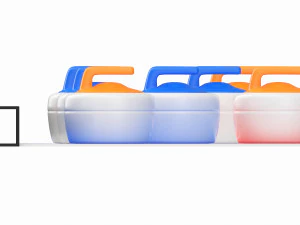 Curling and Shuffle Board Table Game 3D Model