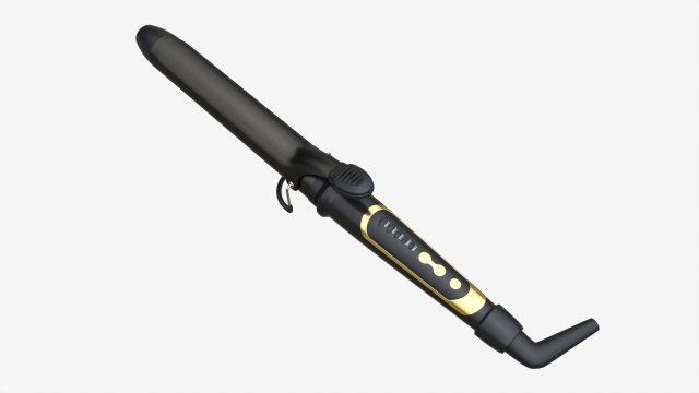 Curling Iron with Long Barrel Modèle 3D .c4d .max .obj .3ds .fbx .stl .blend 