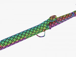 Curling Iron with Long Barrel 3D Model