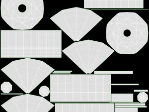 Графин для виски Diamond со стаканами и деревянным держателем 3D Модель