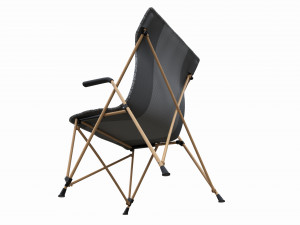 Folding camping reclining armchair 01 3D मॉडल