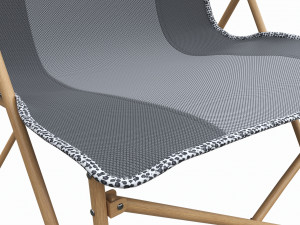Folding camping reclining armchair 01 3D मॉडल
