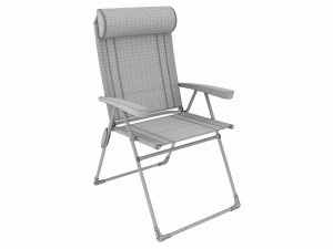 Folding camping reclining armchair 02 3D Model