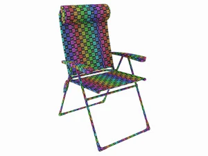 Folding camping reclining armchair 02 3D Model