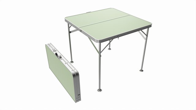 Folding camping table folded and unfolded Modelo 3D .c4d .max .obj .3ds .fbx .stl .blend 