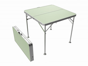Folding camping table folded and unfolded Modelo 3D